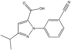 1-(3-cyanophenyl)-3-isopropyl-1H-pyrazole-5-carboxylic acid 结构式