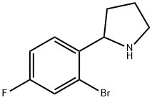 2-(2-溴-4-氟苯基)吡咯烷 结构式
