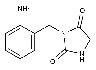 3-[(2-氨基苯基)甲基]咪唑烷-2,4-二酮 结构式