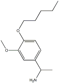 1-[3-甲氧基-4-(戊氧基)苯基]乙烷-1-胺 结构式