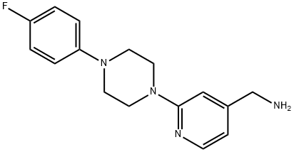 {2-[4-(4-氟苯基)哌嗪-1-基]吡啶-4-基}甲胺 结构式
