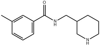 3-methyl-N-(piperidin-3-ylmethyl)benzamide 结构式