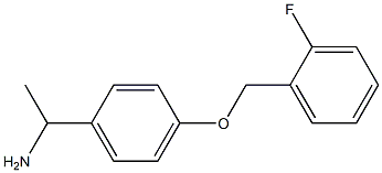 1-{4-[(2-fluorophenyl)methoxy]phenyl}ethan-1-amine 结构式