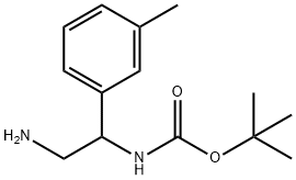 Carbamic acid, N-[2-amino-1-(3-methylphenyl)ethyl]-, 1,1-dimethylethyl ester 结构式