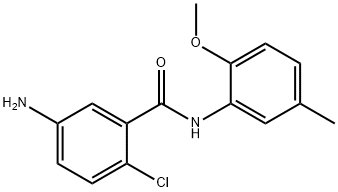 5-amino-2-chloro-N-(2-methoxy-5-methylphenyl)benzamide 结构式