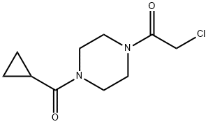 2-chloro-1-(4-cyclopropanecarbonylpiperazin-1-yl)ethan-1-one 结构式