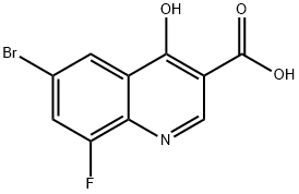 6-溴-8-氟-4-羟基喹啉-3-羧酸 结构式