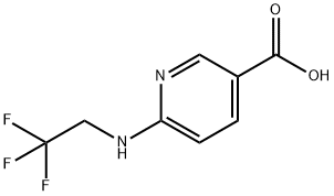 6-[(2,2,2-trifluoroethyl)amino]pyridine-3-carboxylic acid 结构式