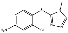 3-chloro-4-[(4-methyl-4H-1,2,4-triazol-3-yl)sulfanyl]aniline 结构式