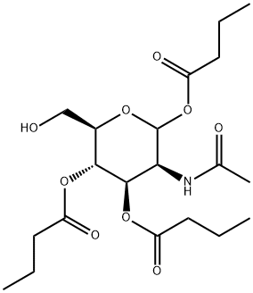 2-Acetamido-1,3,4-tri-O-butanoyl-2-deoxy-D-mannopyranose 结构式