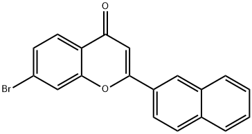 7-BROMO-2-(NAPHTHALEN-2-YL)-4H-CHROMEN-4-ONE 结构式