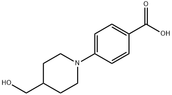 4-(4-(HYDROXYMETHYL)PIPERIDIN-1-YL)BENZOIC ACID 结构式