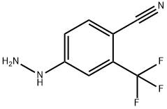 4-hydrazinyl-2-(trifluoromethyl)benzonitrile 结构式