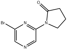 2-Bromo-6-(pyrrolidinon-1-yl)pyrazine 结构式