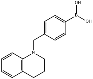 B-[4-[(3,4-二氢-1(2H)-喹啉基)甲基]苯基]硼酸 结构式