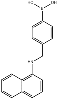 4-((萘-1-基氨基)甲基)苯基硼酸 结构式