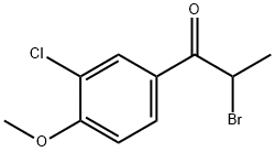 2-溴-1-(3-氯-4-甲氧苯基)丙烷-1-酮 结构式