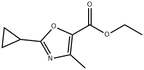 2-环丙基-4-甲基-1,3-噁唑-5-羧酸乙酯 结构式