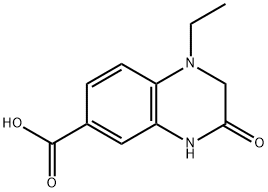 1-乙基-3-氧代-1,2,3,4-四氢喹喔啉-6-羧酸 结构式