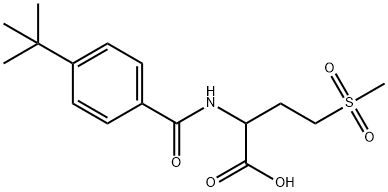 2-[(4-叔丁基苯基)甲酰氨基]-4-甲磺酰基丁酸 结构式