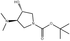 tert-butyl (3R,4R)-3-(dimethylamino)-4-hydroxypyrrolidine-1-carboxylate 结构式