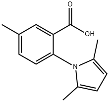2-(2,5-二甲基-1H-吡咯-1-基)-5-甲基苯甲酸 结构式