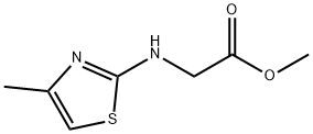 2-[(4-甲基-1,3-噻唑-2-基)氨基]乙酸甲酯 结构式