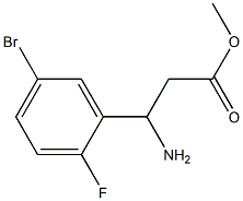 3-氨基-3-(5-溴-2-氟苯基)丙酸甲酯 结构式