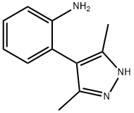 2-(3,5-二甲基-1H-吡唑-4-基)苯胺 结构式