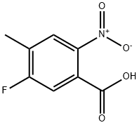 5-氟-4-甲基-2-硝基苯甲酸 结构式