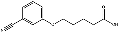 5-(3-氰基苯氧基)戊酸 结构式