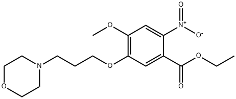 ETHYL 4-METHOXY-5-(3-MORPHOLIN-4-YLPROPOXY)-2-NITROBENZOATE 结构式