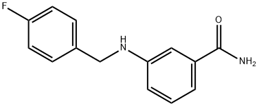 3-{[(4-氟苯基)甲基]氨基}苯甲酰胺 结构式