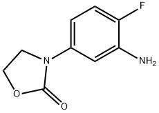 3-(3-氨基-4-氟苯基)-1,3-噁唑烷-2-酮 结构式