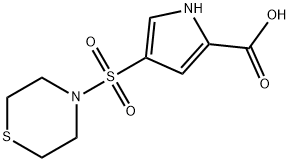 4-(thiomorpholine-4-sulfonyl)-1H-pyrrole-2-carboxylic acid 结构式