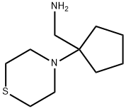 [1-(thiomorpholin-4-yl)cyclopentyl]methanamine 结构式