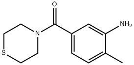 2-甲基-5-(硫代吗啉-4-羰)苯胺 结构式
