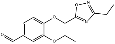 3-ethoxy-4-[(3-ethyl-1,2,4-oxadiazol-5-yl)methoxy]benzaldehyde 结构式