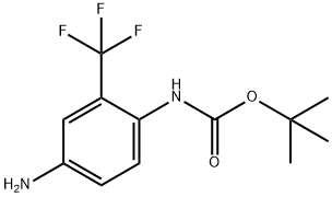 (4-氨基-2-(三氟甲基)苯基)氨基甲酸叔丁酯 结构式