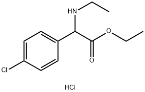 2-(4-氯苯基)-2-(乙氨基)乙酸乙酯盐酸盐 结构式