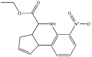 ethyl 6-nitro-3a,4,5,9b-tetrahydro-3H-cyclopenta[c]quinoline-4-carboxylate 结构式