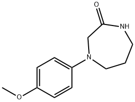 4-(4-甲氧基苯基)-1,4-二氮杂环庚烷-2-酮 结构式