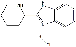 2-Piperidin-2-yl-1H-benzoimidazole hydrochloride 结构式