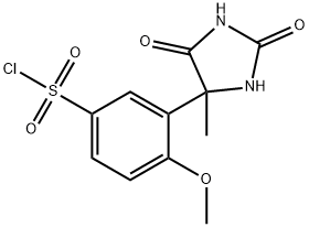 4-甲氧基-3-(4-甲基-2,5-二氧代咪唑烷-4-基)苯并-1-磺酰氯 结构式