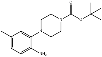 tert-butyl 4-(2-amino-5-methylphenyl)piperazine-1-carboxylate 结构式