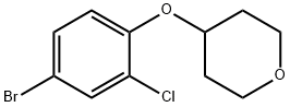 4-(4-Bromo-2-chlorophenoxy)tetrahydro-2H-pyran 结构式