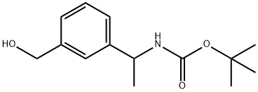 tert-Butyl N-[1-[3-(hydroxymethyl)phenyl]ethyl]carbamate 结构式