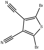 3,4-Thiophenedicarbonitrile, 2,5-dibromo- 结构式