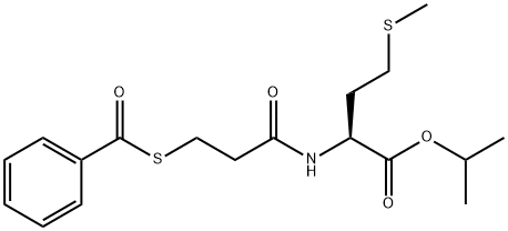N-(3-(Benzoylthio)-1-Oxopropyl)-DL-Methionine-1- Methylethyl Ester 结构式