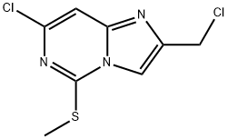 7-chloro-2-(chloromethyl)-5-(methylthio)imidazo[1,2-c]pyrimidine 结构式